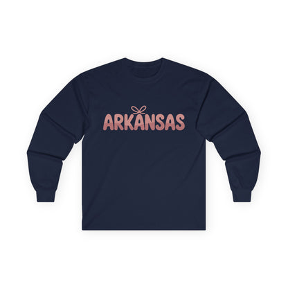 Arkansas Script Long Sleeve Tee