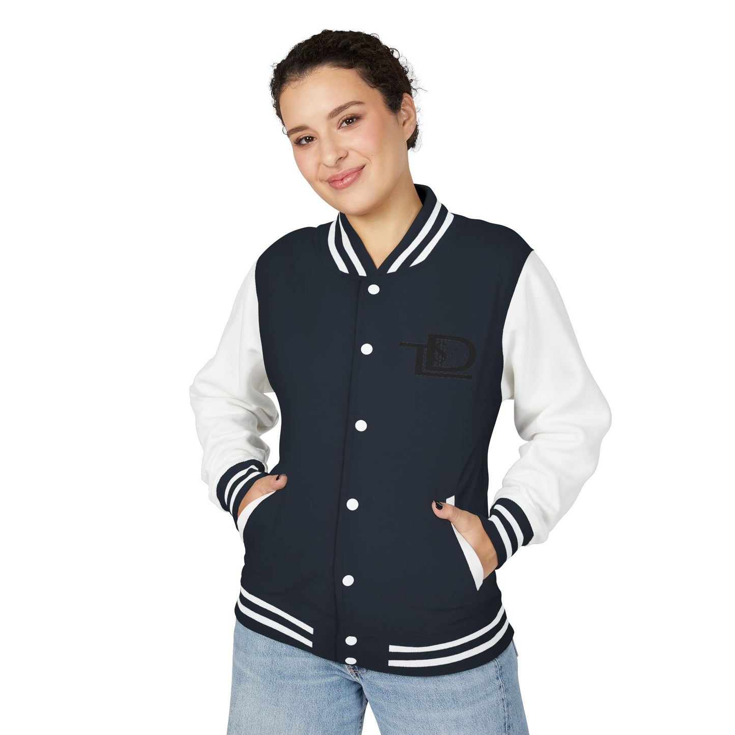 Trendy Unisex Heavyweight Letterman Jacket with Art Design
