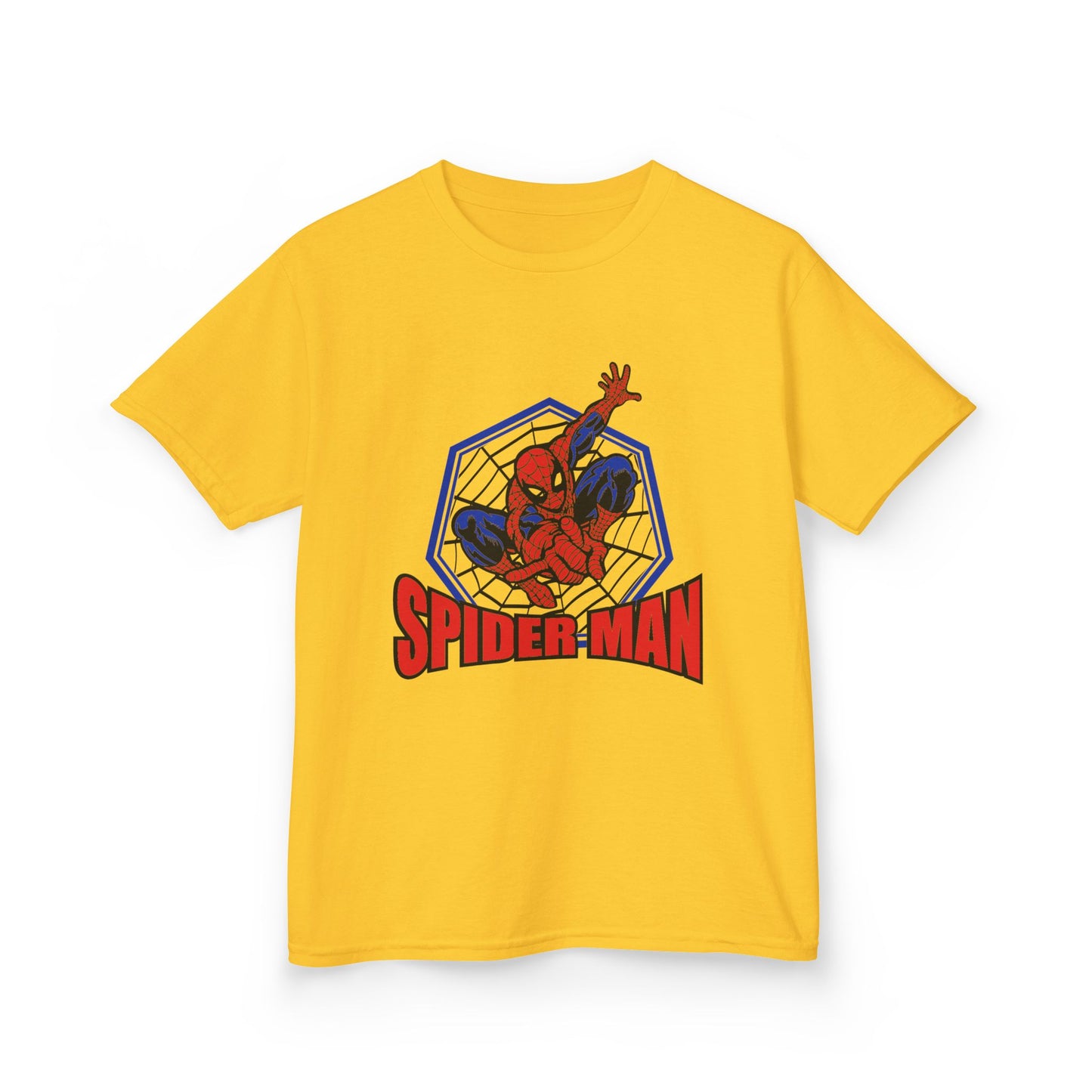 Kids Spider-Man Heavy Cotton Tee, Superhero Shirt, Marvel Tee for Boys, Birthday Gift, Comic-themed Apparel, Playwear