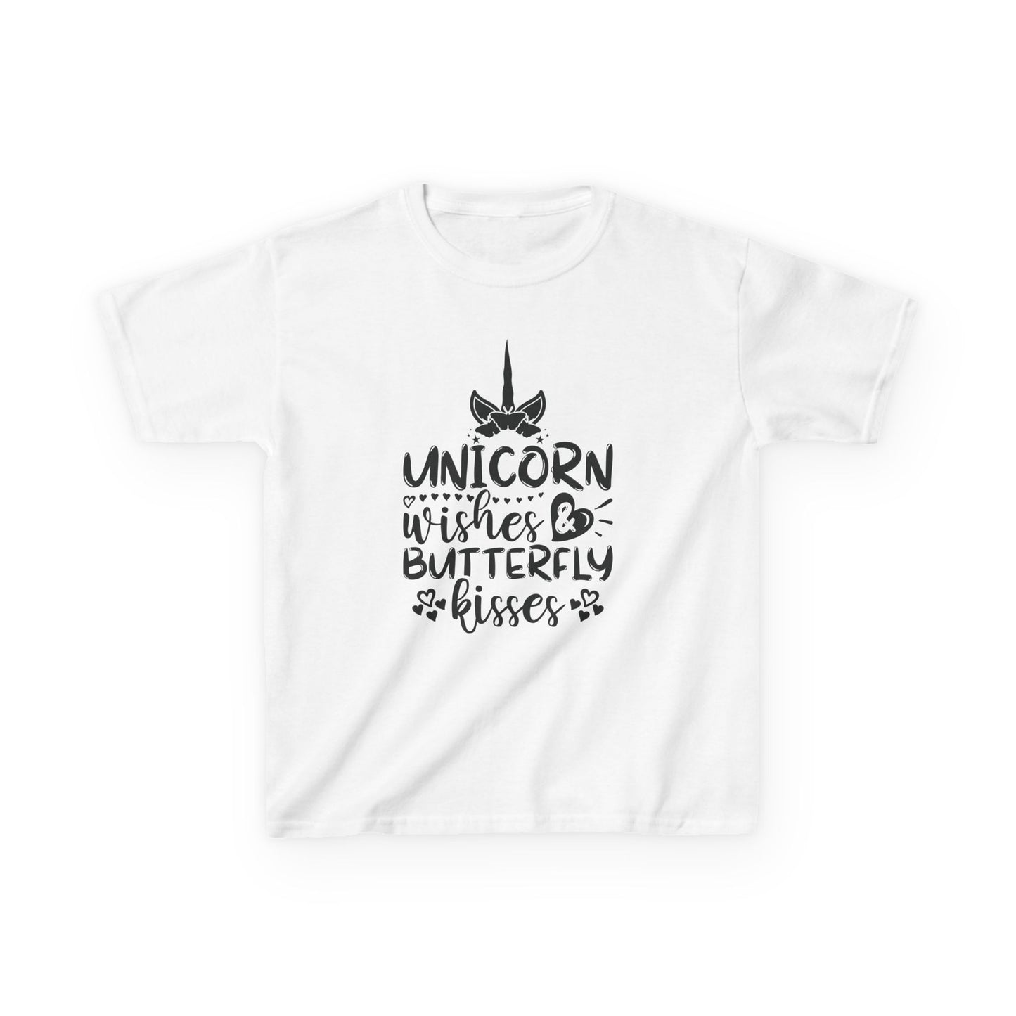 Unicorn Wishes Kids Tee - Adorable Heavy Cotton T-Shirt for Magical Moments