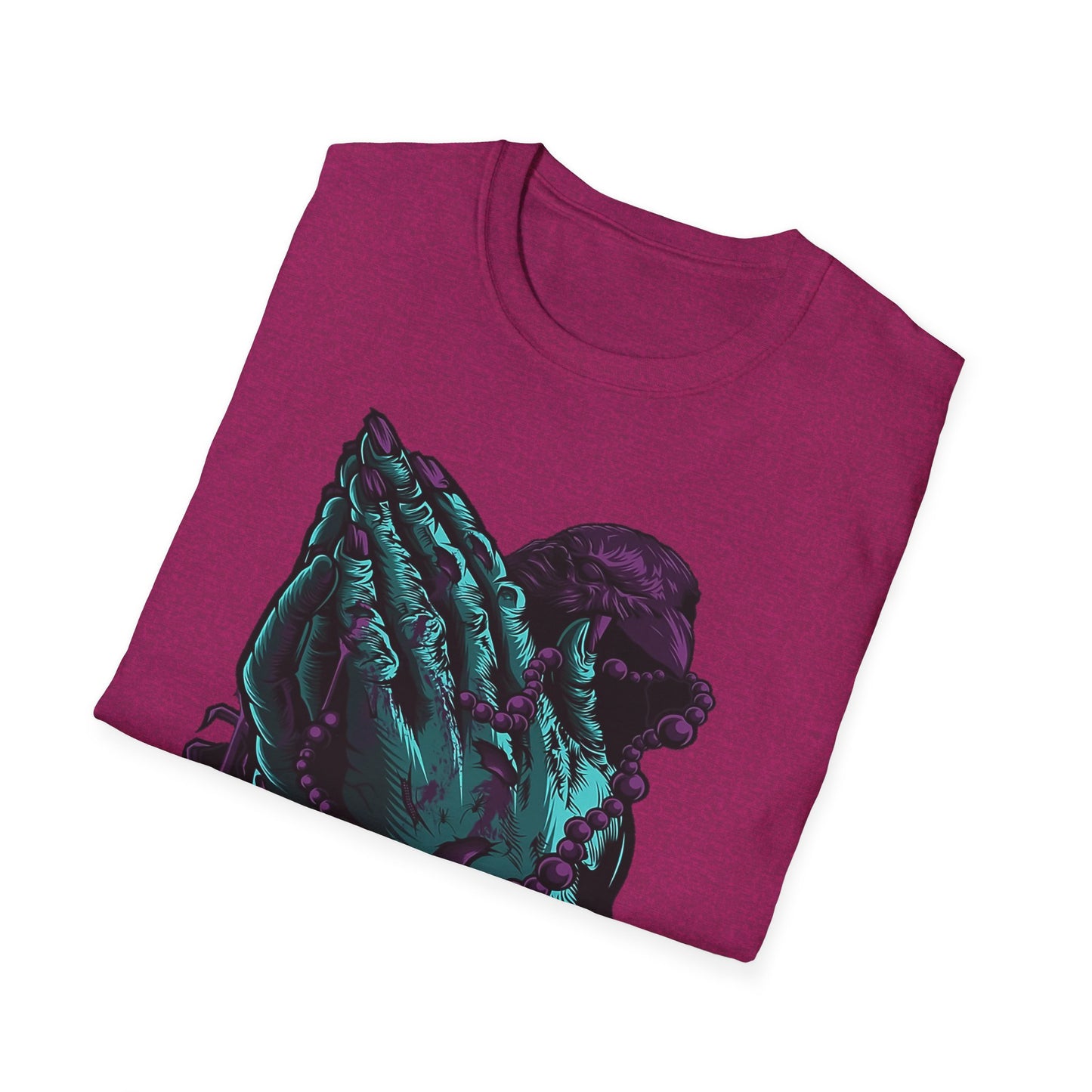 Spiritual Vibes Unisex Softstyle T-Shirt - Praying Hands Design