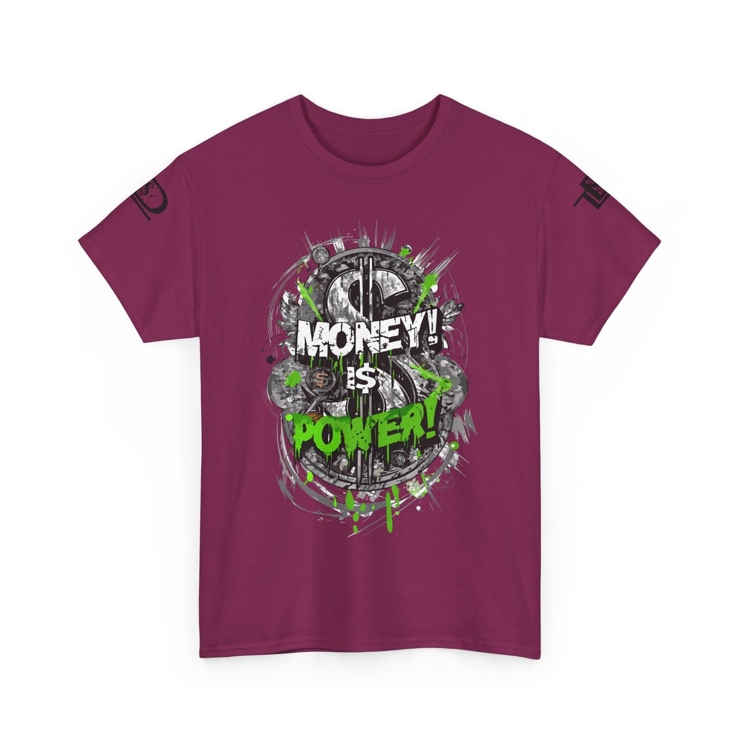 Money Power Unisex Heavy Cotton Tee | Statement Shirt, Motivational Apparel, Gift for Him, Streetwear, Casual T-Shirt