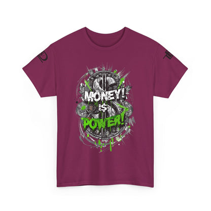 Money Power Unisex Heavy Cotton Tee | Statement Shirt, Motivational Apparel, Gift for Him, Streetwear, Casual T-Shirt