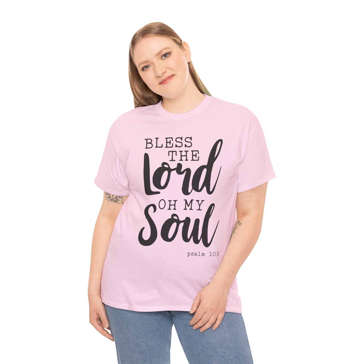 Bless the Lord Unisex Heavy Cotton Tee - Inspirational Christian Shirt