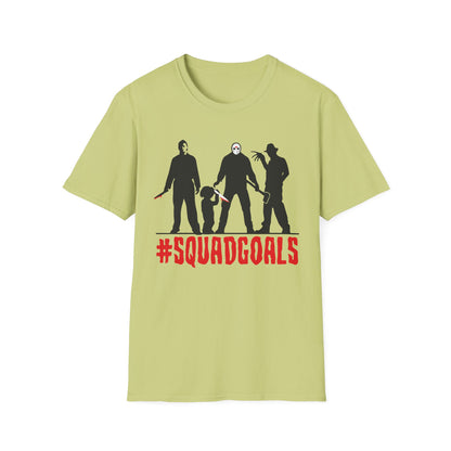 Squad Goals Unisex T-Shirt, Funny Graphic Tee, Group Friend Shirt, Movie Night Outfit, Halloween Costume Top, Gifting for Friends