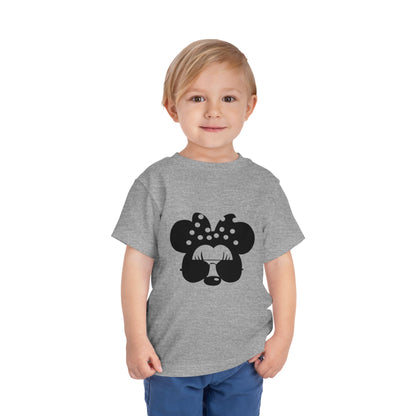 Cute Toddler Tee with Sunglasses Minnie Design, Kids Fashion, Summer Outfit, Birthday Gift, Playdate Shirt
