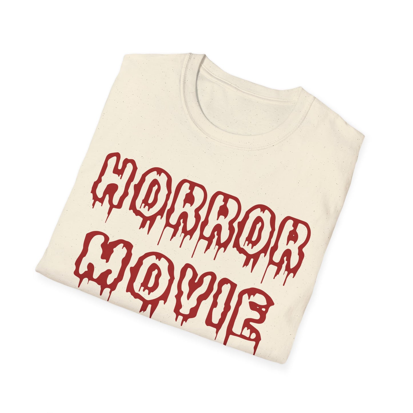 Horror Movie Addict T-Shirt, Unisex Softstyle Tee, Gifts for Film Lovers, Horror Movie Fans, Halloween Apparel, Casual Wear