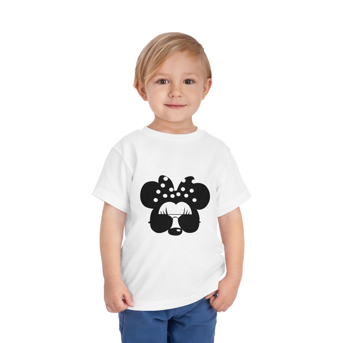 Cute Toddler Tee with Sunglasses Minnie Design, Kids Fashion, Summer Outfit, Birthday Gift, Playdate Shirt
