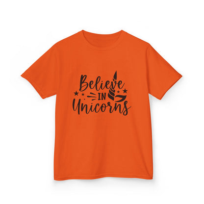 Believe in Unicorns Kids T-Shirt - Inspirational Cotton Tee for Dreamers