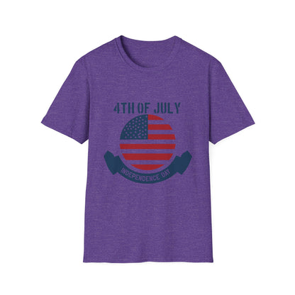 4th of July Unisex Softstyle T-Shirt, Independence Day Tee, Patriotic Shirt, July 4th Celebration Apparel, Summer BBQ Top