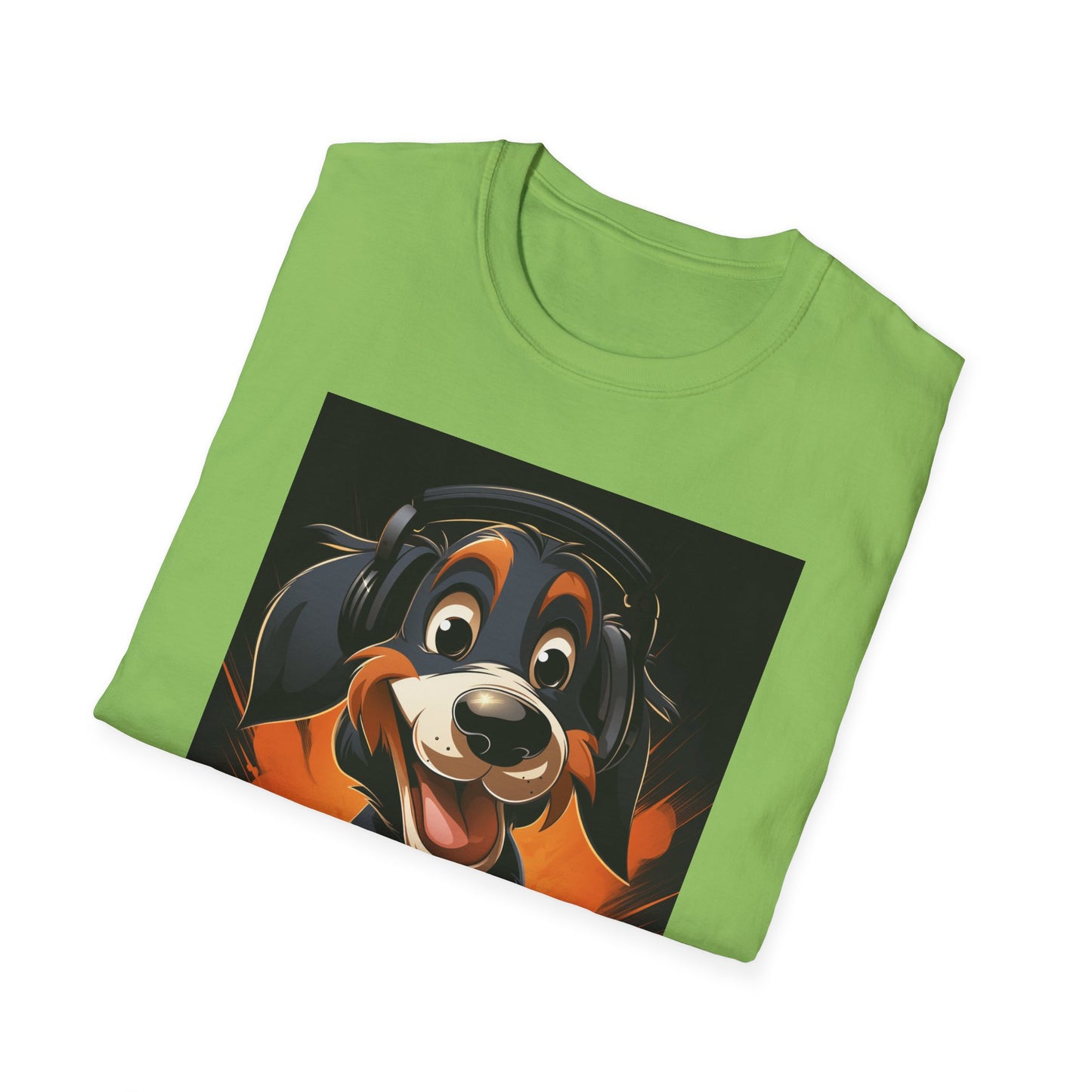 Happy Dog Graphic Unisex Softstyle T-Shirt - Perfect for Dog Lovers