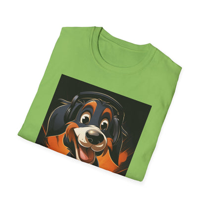 Happy Dog Graphic Unisex Softstyle T-Shirt - Perfect for Dog Lovers