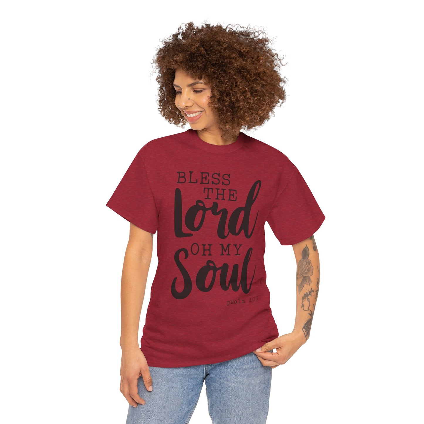 Bless the Lord Unisex Heavy Cotton Tee - Inspirational Christian Shirt