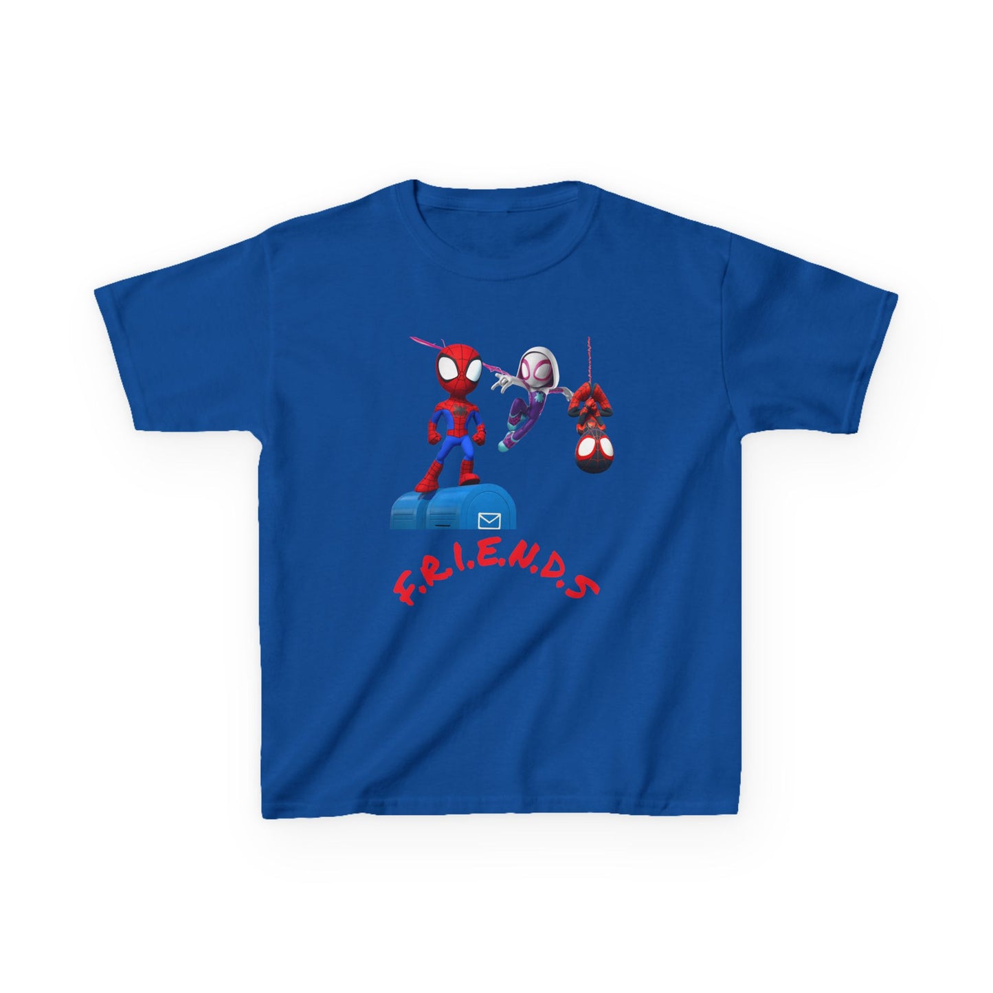 Kids' Friends Spider-Man Tee - Fun & Colorful Cotton T-Shirt for Young Superheroes