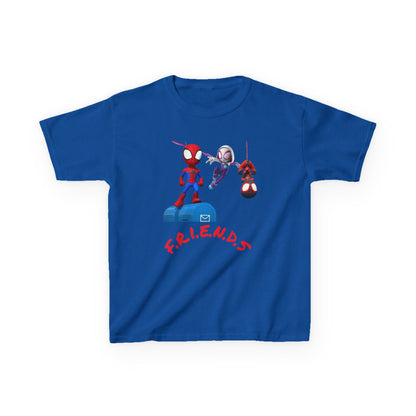 Kids' Friends Spider-Man Tee - Fun & Colorful Cotton T-Shirt for Young Superheroes