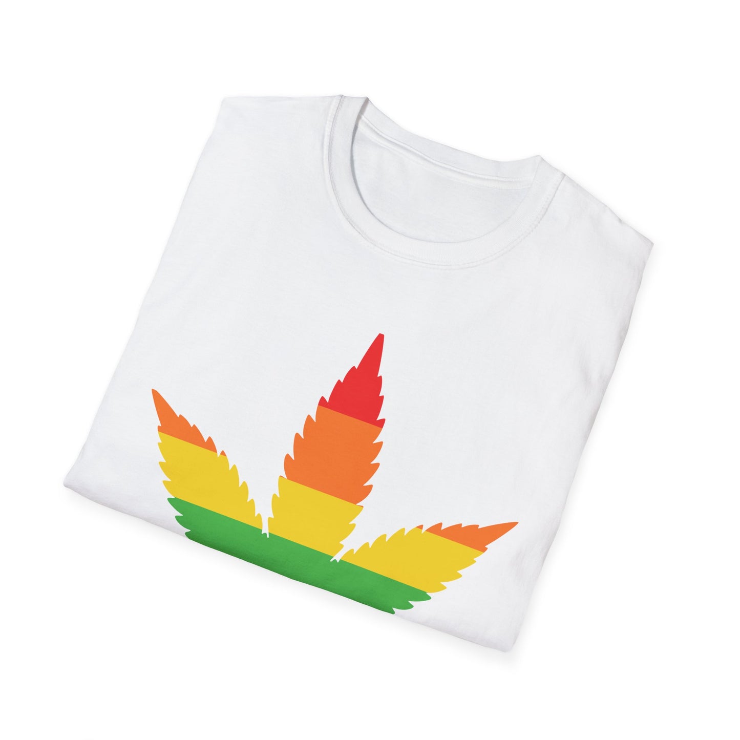Rainbow Cannabis Leaf T-Shirt, Pride Shirt, LGBTQ+ Apparel, Gift for Cannabis Lovers, Summer Fashion, Unisex Tee