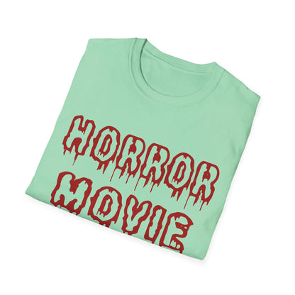 Unisex Horror Movie Addict T-Shirt – Perfect for Halloween, Movie Nights, Gifts for Cinephiles, Casual Wear, Comfortable Style