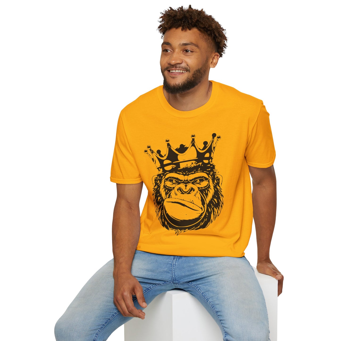 King Status Gorilla T-Shirt | Unisex Softstyle Tee for Casual Wear