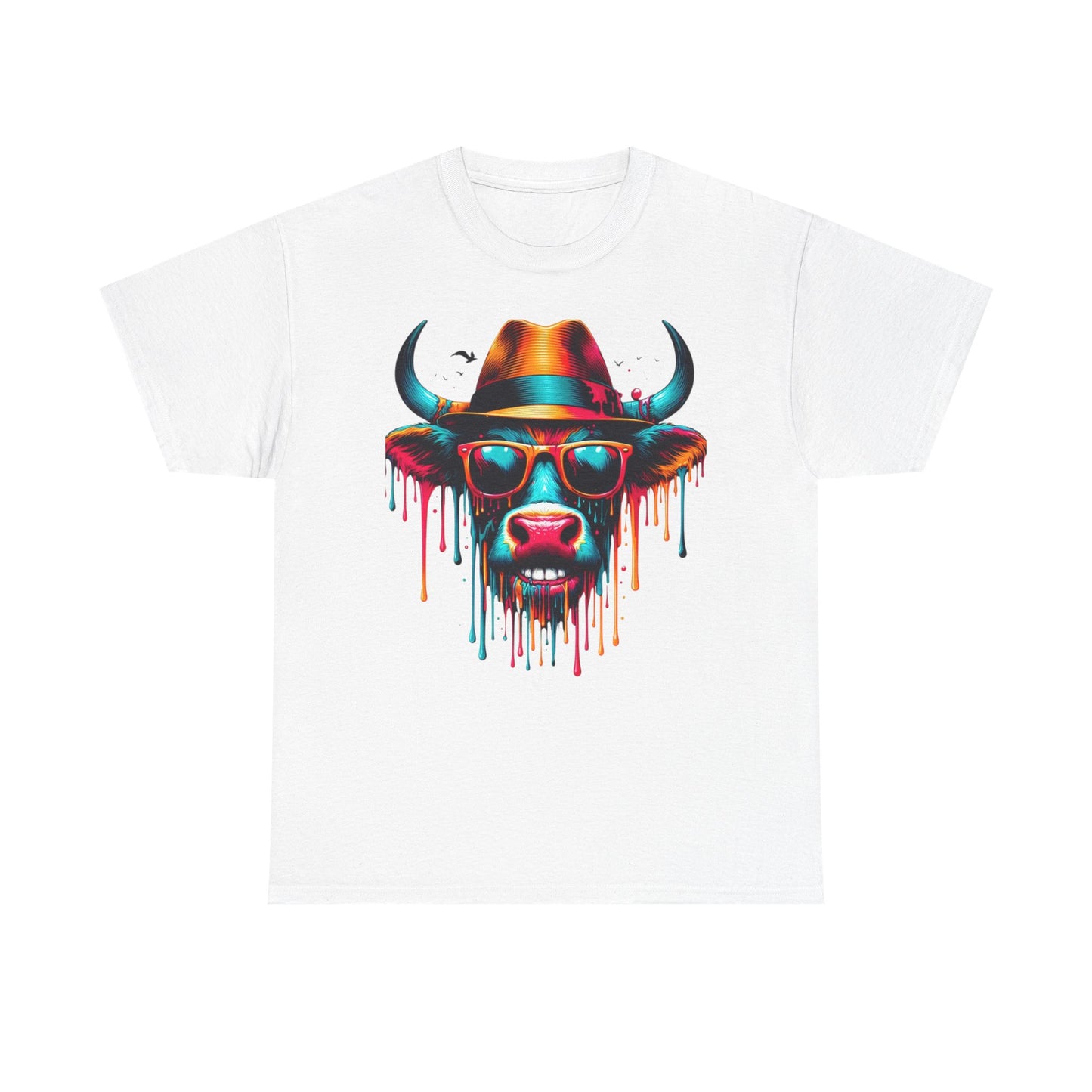 Cool Cow Graphic Unisex Heavy Cotton Tee - Fun Party T-Shirt