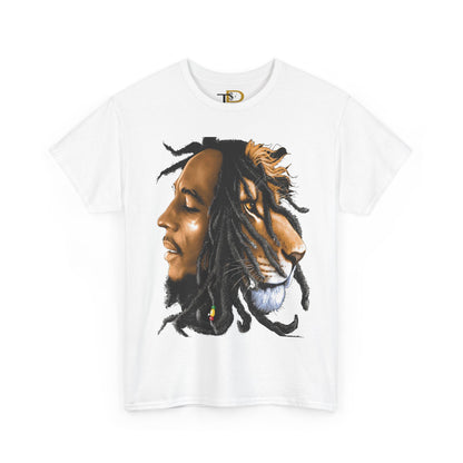 Unisex Heavy Cotton Tee - Inspiring Lion and Human Design