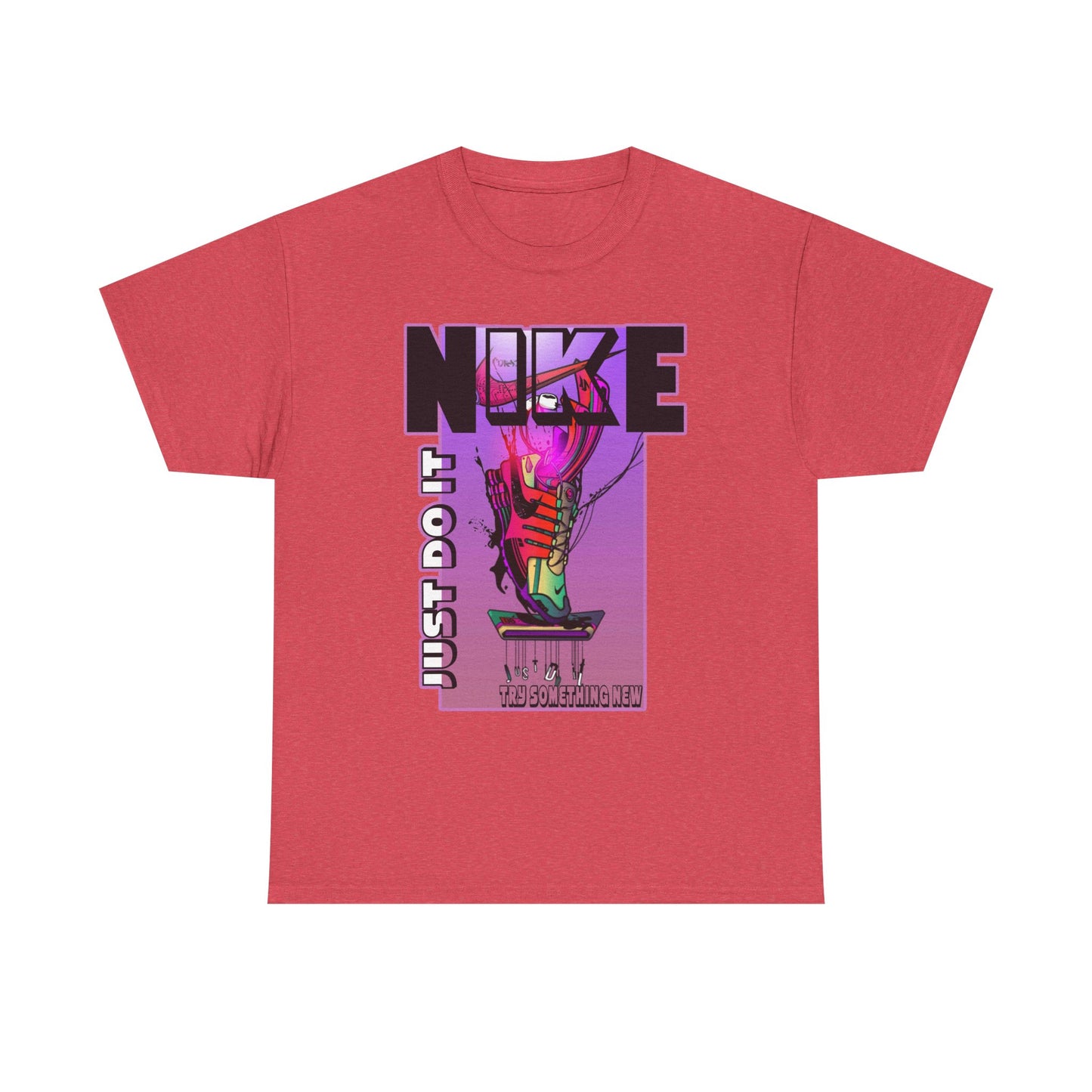 Vintage-Style Nike Unisex Heavy Cotton Tee - Just Do It Graphic Shirt