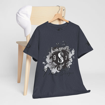 Unisex Heavy Cotton Tee - Time Designs Dollar Clock Graphic T-Shirt