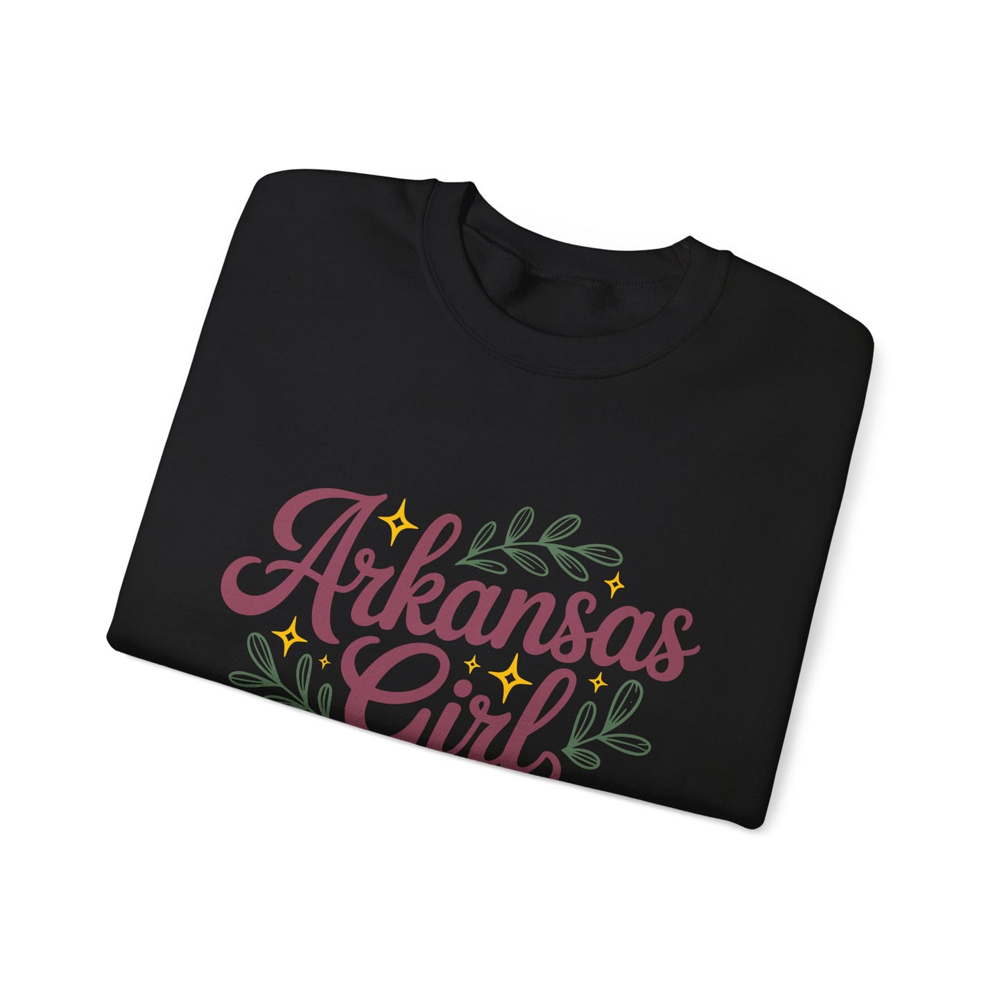Sweatshirt — "Arkansas Girl" Floral Crewneck