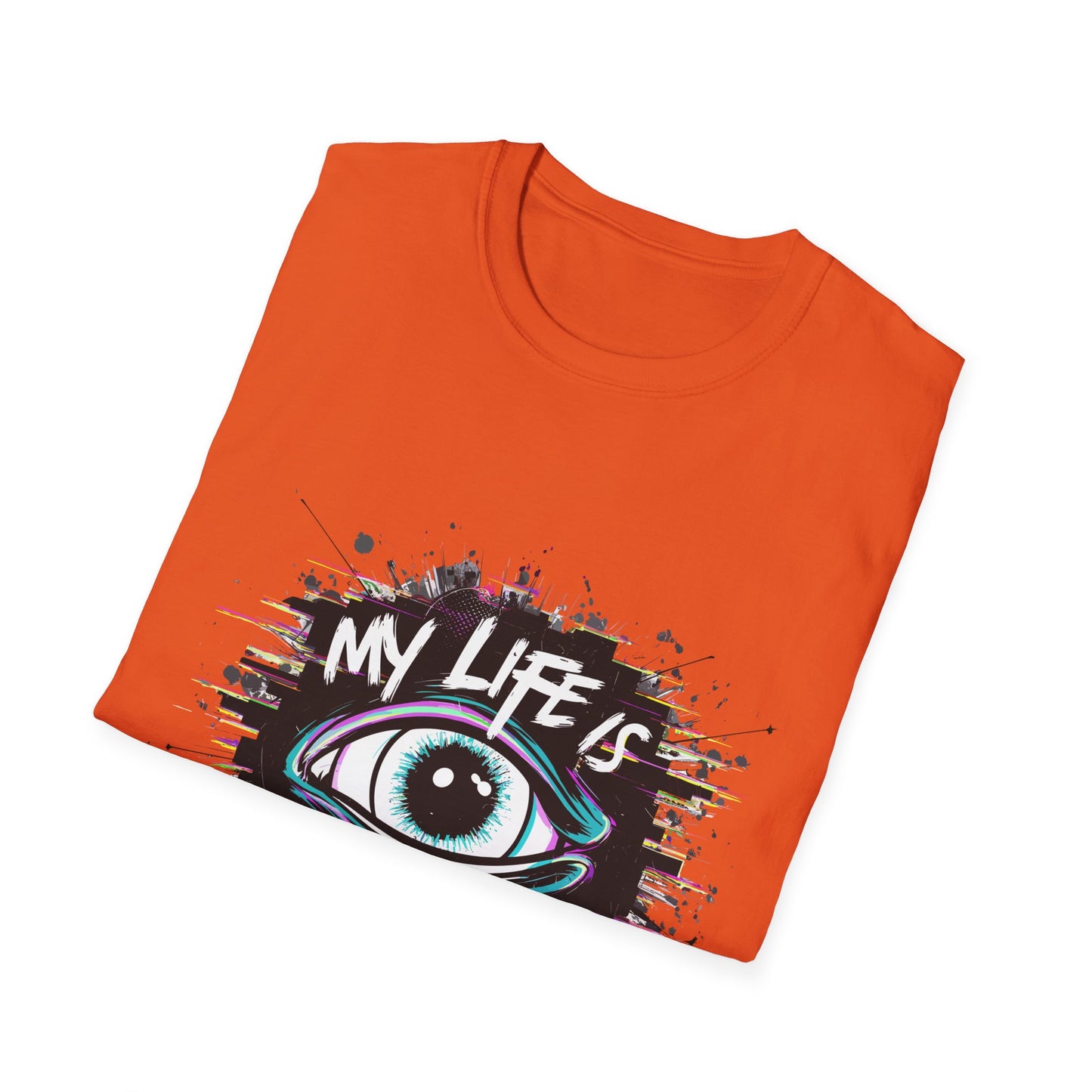 Unisex Hypnotized Eye T-Shirt, Softstyle Tee, Cool Graphic Shirt, Gift for Dreamers, Casual Wear, Trendy Fashion Tee