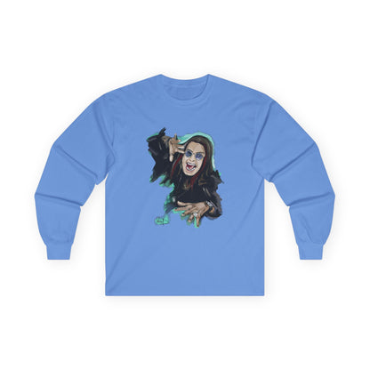 Long Sleeve Tee — Retro Rock Singer Graphic