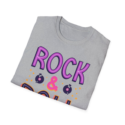 Rock & Roll Unisex Softstyle T-Shirt - Music Lovers Gift, Concert Apparel, Casual Wear, Festival Fashion, Fun Graphic Tee