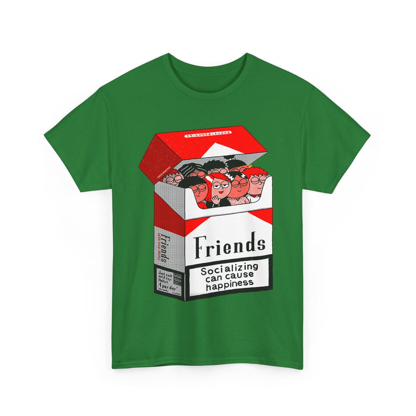 Friends Socializing Unisex Heavy Cotton Tee - Fun Graphic T-Shirt