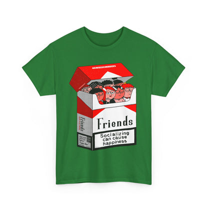 Friends Socializing Unisex Heavy Cotton Tee - Fun Graphic T-Shirt