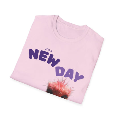 Funny New Day Unisex Softstyle T-Shirt – Perfect for Casual Vibes & Everyday Wear