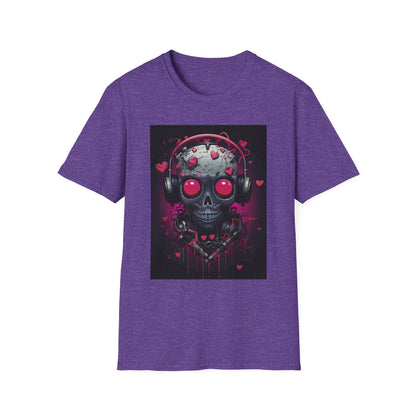 Edgy Skull Graphic T-Shirt with Headphones