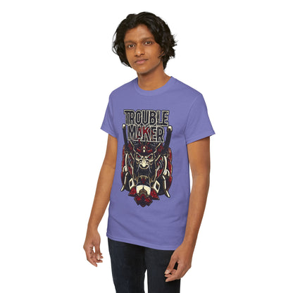 Trouble Maker Graphic Tee - Unisex Heavy Cotton Shirt for Rebels and Mischiefs