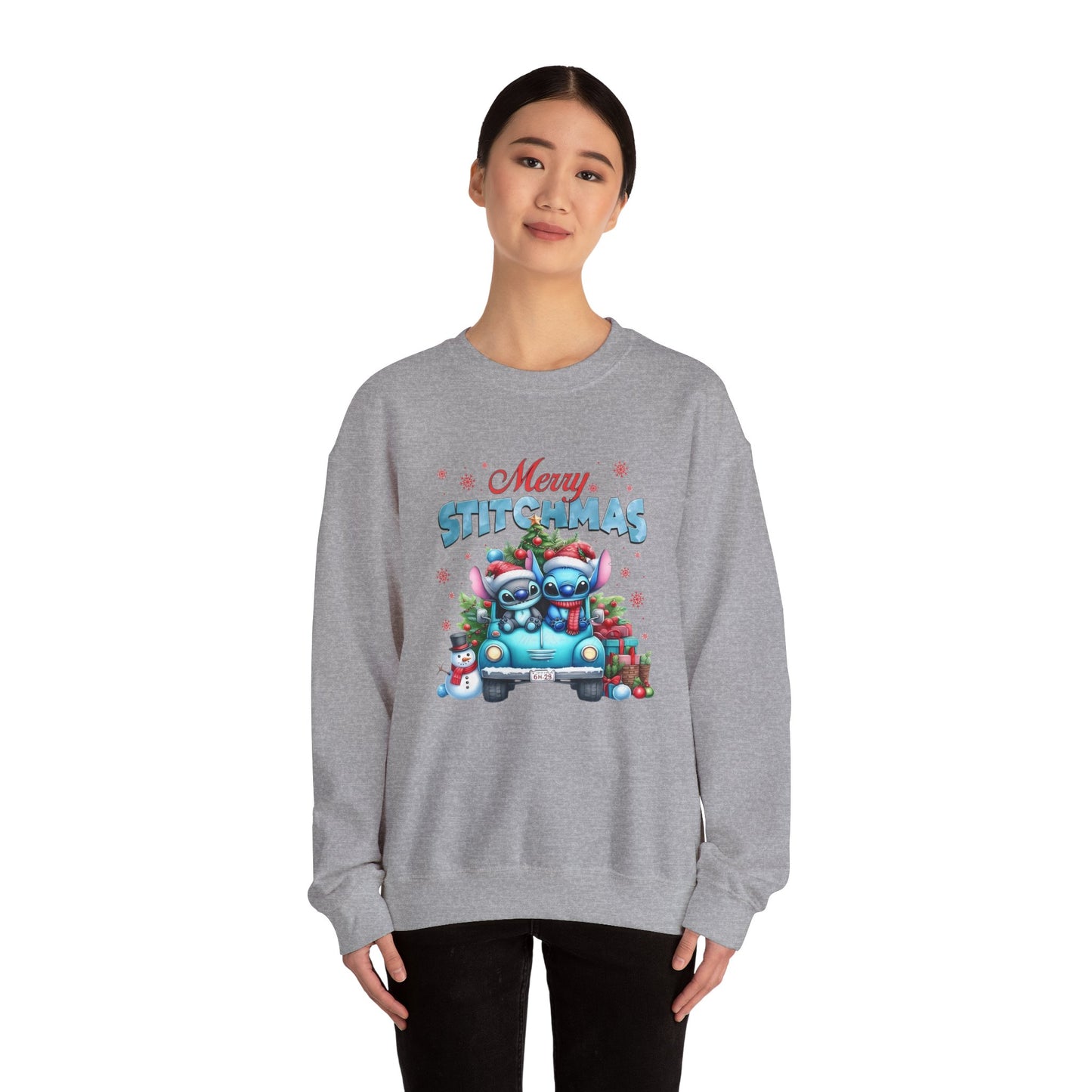 Merry Stitchmas Sweatshirt – Cute Stitch Holiday Crewneck