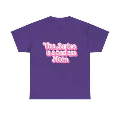 Bad Ass Mom Unisex Heavy Cotton Tee - Fun, Stylish Tee for Moms - Cute Gift for Mother's Day & Birthdays