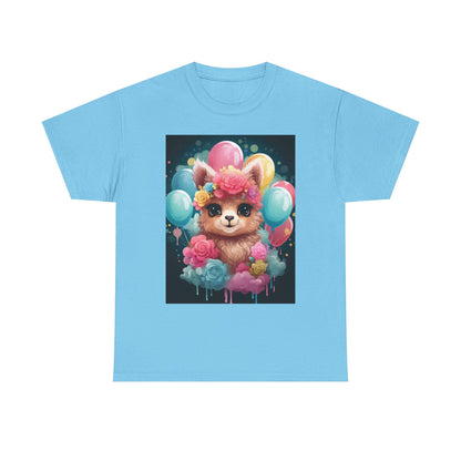 Cute Floral Dog Unisex Heavy Cotton Tee - Perfect for Dog Lovers!