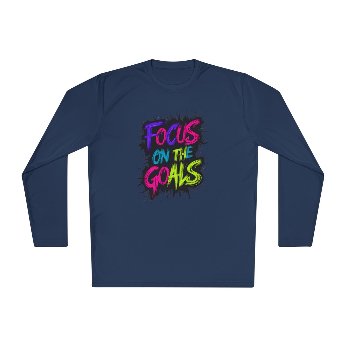 Unisex Long Sleeve Tee - "Focus on the Goals" Motivational Shirt, Fitness Apparel, Activewear, Gift for Athletes, Casual Wear