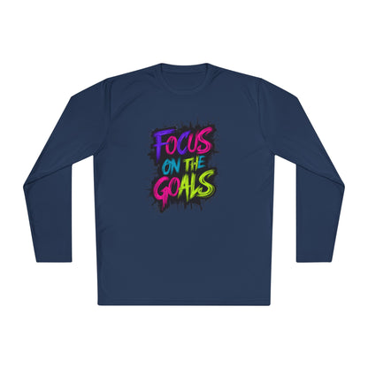 Unisex Long Sleeve Tee - "Focus on the Goals" Motivational Shirt, Fitness Apparel, Activewear, Gift for Athletes, Casual Wear