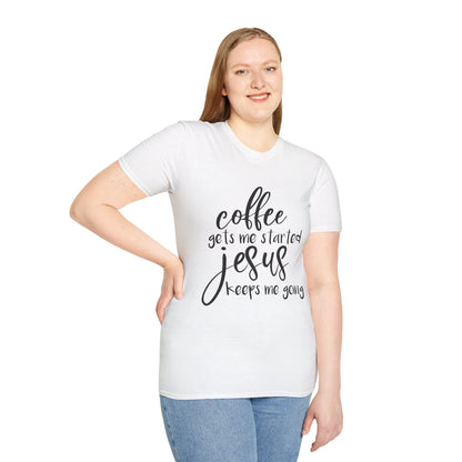 Coffee & Jesus Unisex Softstyle T-Shirt - Inspirational Christian Tee