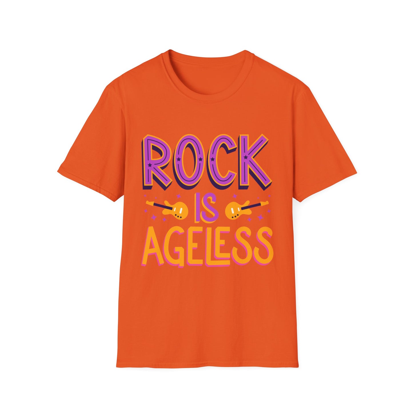 Rock is Ageless T-Shirt | Unisex Softstyle Tee for Music Lovers, Festival Wear, Gift for Musicians, Retro Apparel