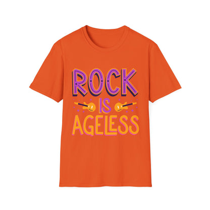 Rock is Ageless T-Shirt | Unisex Softstyle Tee for Music Lovers, Festival Wear, Gift for Musicians, Retro Apparel