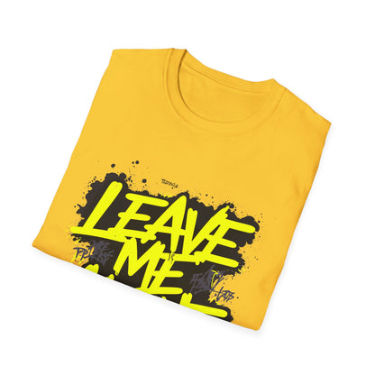 Unisex Softstyle T-Shirt with 'Leave Me Alone' Design - Funny Gift, Casual Wear, Relaxation, Self-Care, Gifts for Introverts
