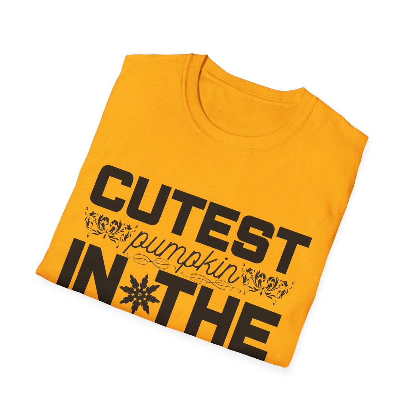 Cutest Pumpkin in the Patch Unisex Softstyle T-Shirt, Fall Fashion Tee, Halloween Shirt, Thanksgiving Outfit, Seasonal Gift