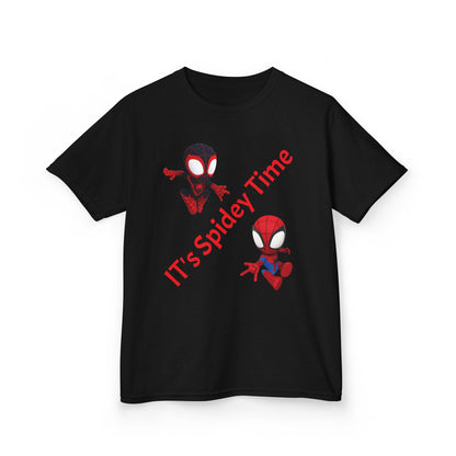 Kids Spidey Time Tee - Fun Cotton Shirt for Superhero Lovers, Birthday Gift, Marvel Fans, Casual Wear, Kids' Party