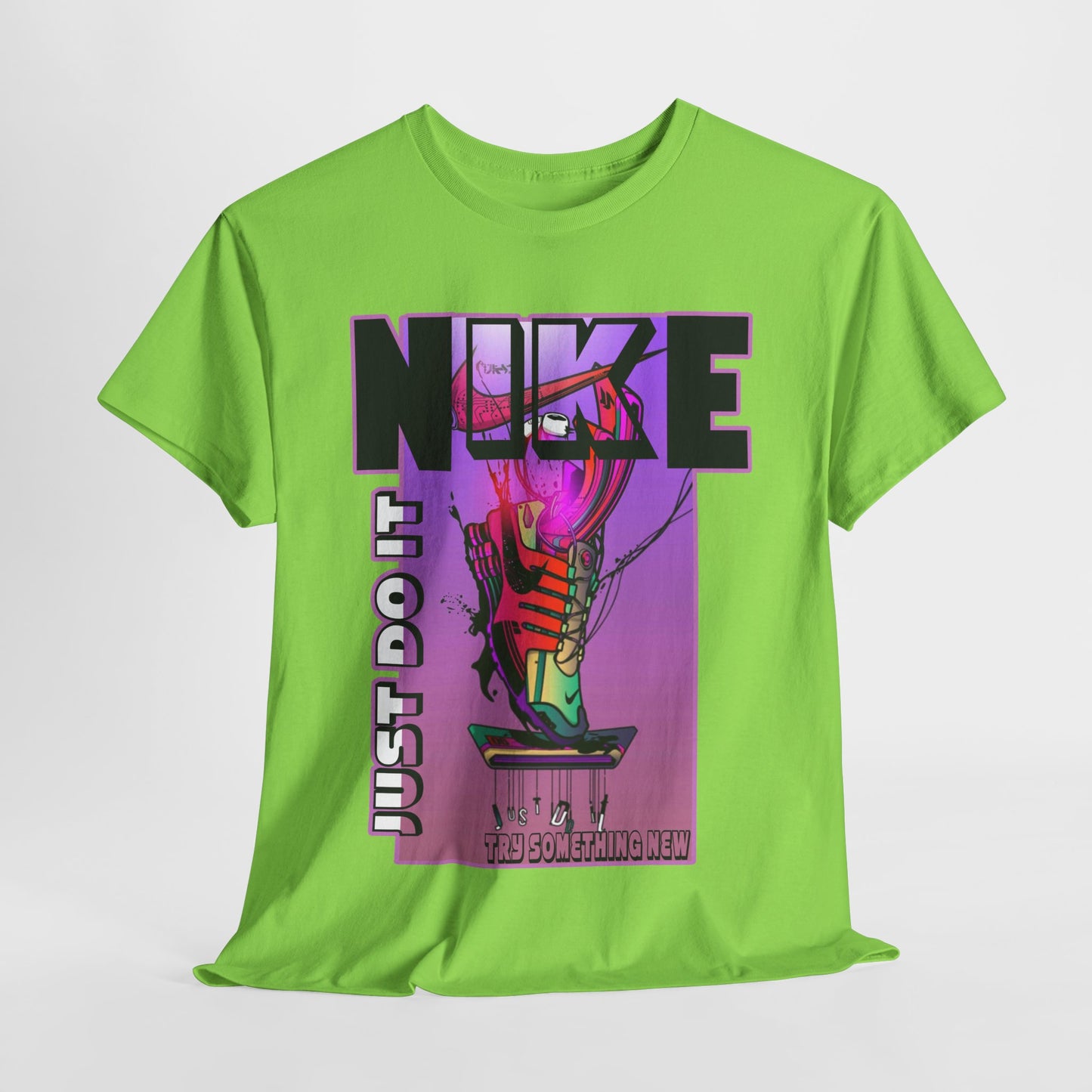 Vintage-Style Nike Unisex Heavy Cotton Tee - Just Do It Graphic Shirt