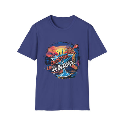 Colorful Cocktail Havana Unisex T-Shirt, Summer Vibes, Beach Wear, Party Shirt, Gift for Friends