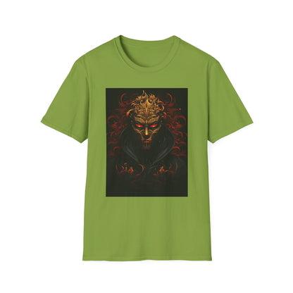 Bold Graphic Unisex Softstyle T-Shirt with Mask Design