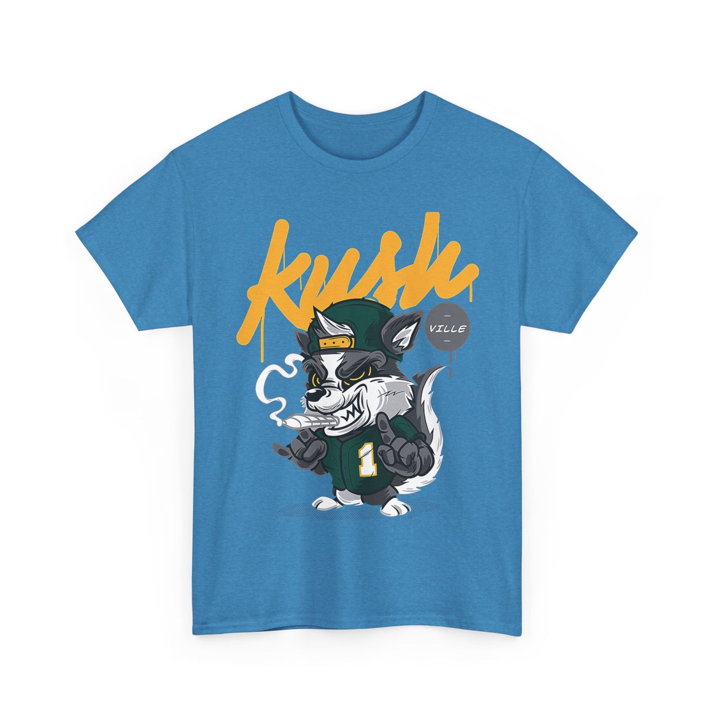 Kush Vibe Unisex Heavy Cotton Tee - Trendy Streetwear Graphic T-Shirt